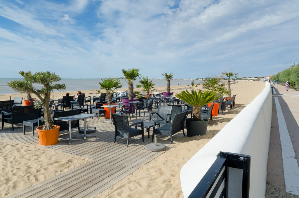 Bar on the beach at Chatelaillon-Plage on the Atlantic Coast, France