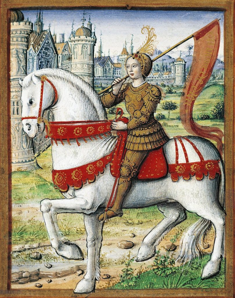 Jeanne d'Arc on horseback
