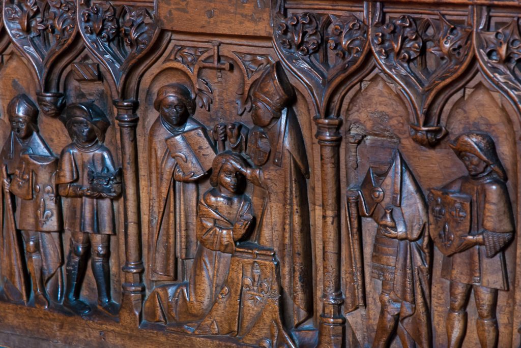 Wood carving at Hotel Groslot, Orleans